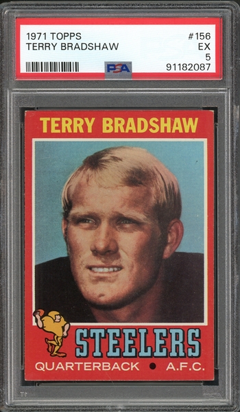 1971 Topps #156 Terry Bradshaw PSA 5 EX