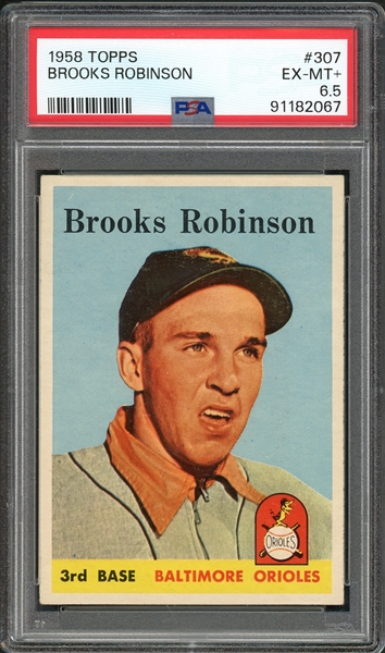 1958 Topps #307 Brooks Robinson PSA 6.5 EX-MT+