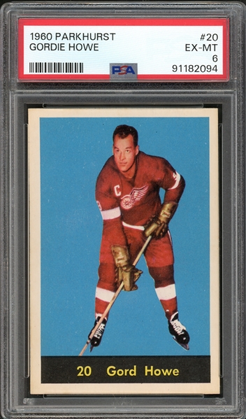 1960 Parkhurst #20 Gordie Howe PSA 6 EX-MT