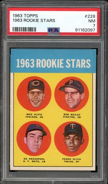 1963 Topps #228 Rookie Stars Tony Oliva PSA 7 NM