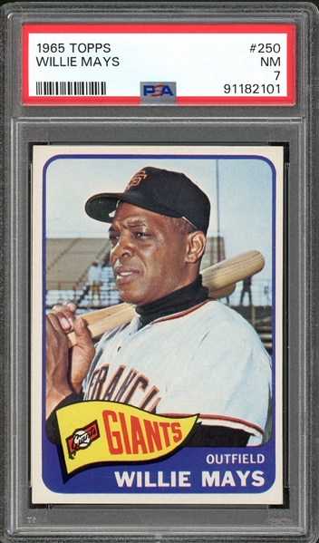 1965 Topps #250 Willie Mays PSA 7 NM