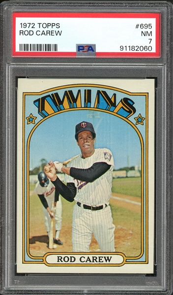 1972 Topps #695 Rod Carew PSA 7 NM