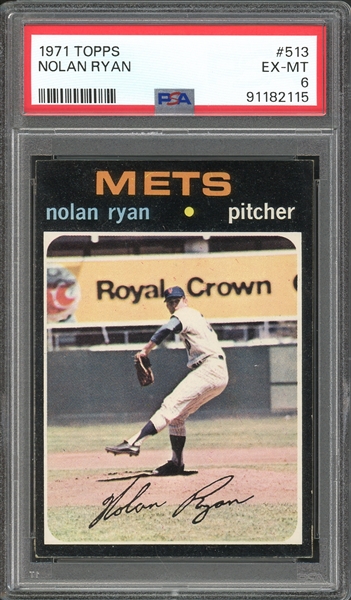 1971 Topps #513 Nolan Ryan PSA 6 EX-MT