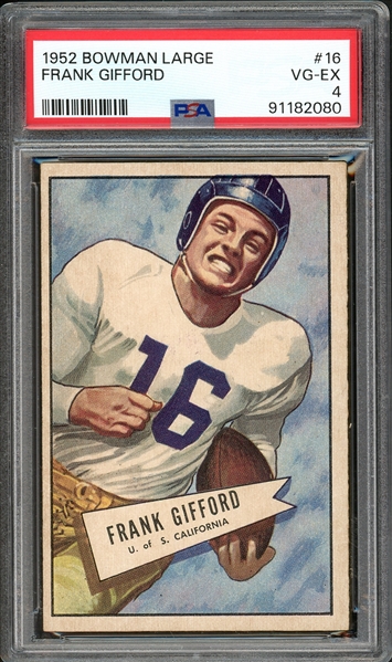 1952 Bowman Large #16 Frank Gifford PSA 4 VG-EX