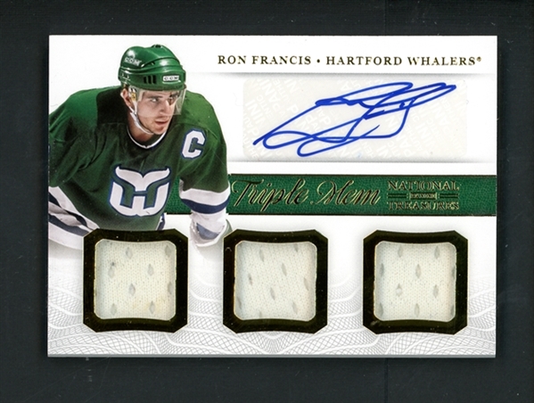 2013-14 Panini - National Treasures Hockey Triple Mem #TM-RF Ron Francis 