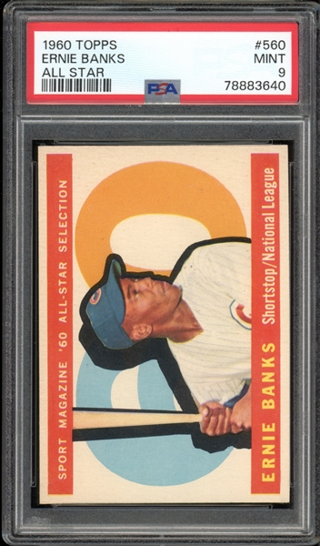 1960 Topps #560 Ernie Banks All Star PSA 9 MINT