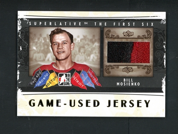 2013 In The Game Superlative The First Six Game Used Jersey Gold #GUJ-61 Bill Mosienko 