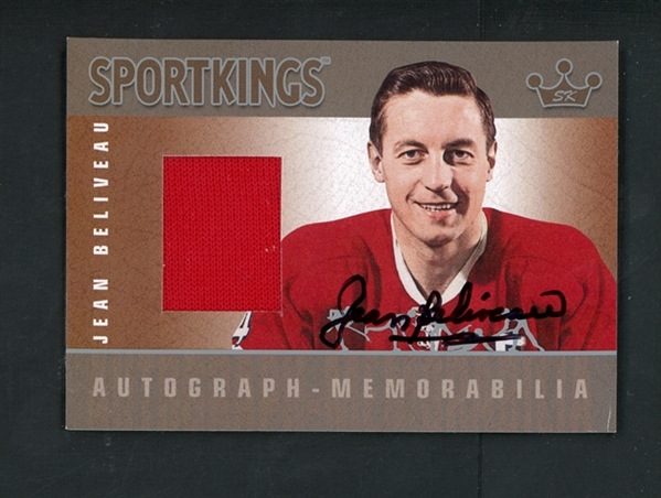 2007 Sport Kings Autograph Memorabilia Silver #AM-JBE2 Jean Beliveau