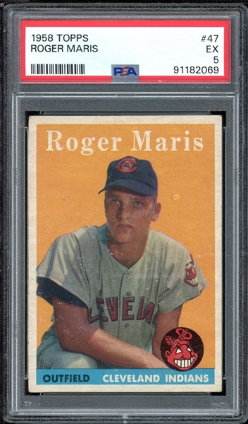 1958 Topps #47 Roger Maris PSA 5 EX