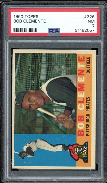 1960 Topps #326 Bob Clemente PSA 7 NM 