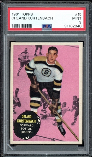 1961 Topps #15 Orlando Kurtenbach PSA 9 MINT