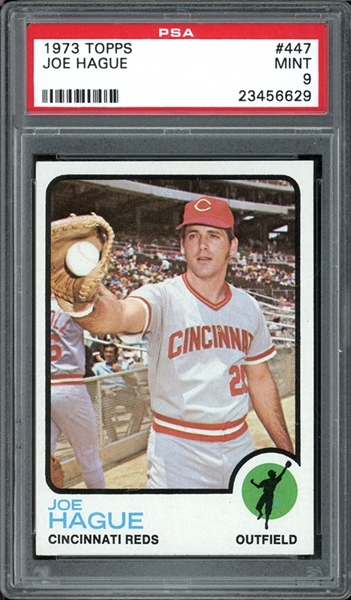 1973 Topps #447 Joe Hague PSA 9 MINT