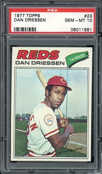 1977 Topps #23 Dan Driessen PSA 10 GEM MINT