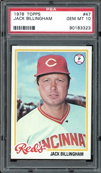 1978 Topps #47 Jack Billingham PSA 10 GEM MINT