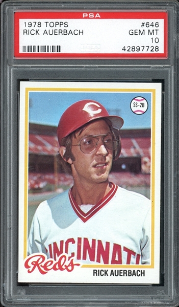 1978 Topps #646 Rick Auerbach PSA 10 GEM MINT