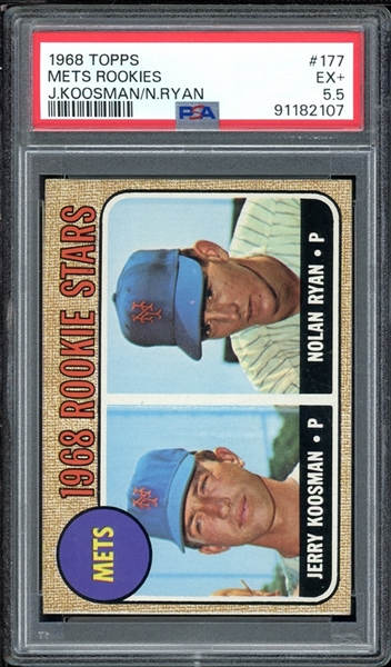 1968 Topps #177 Koosman/Ryan PSA 5.5 EX+