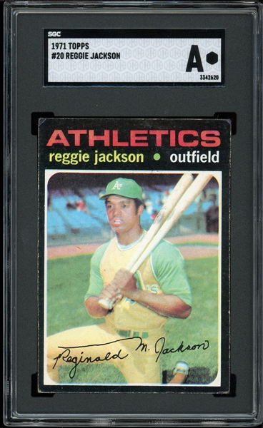 1971 Topps #20 Reggie Jackson SGC Authentic