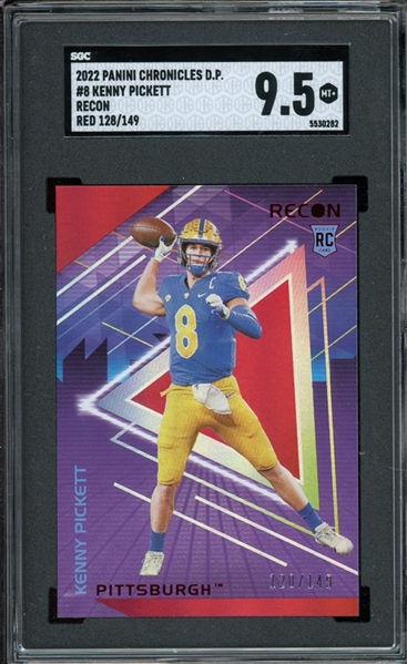 2022 Panini Chronicles Recon Draft Picks Red (128/149) #8 Kenny Pickett SGC 9.5 MT+