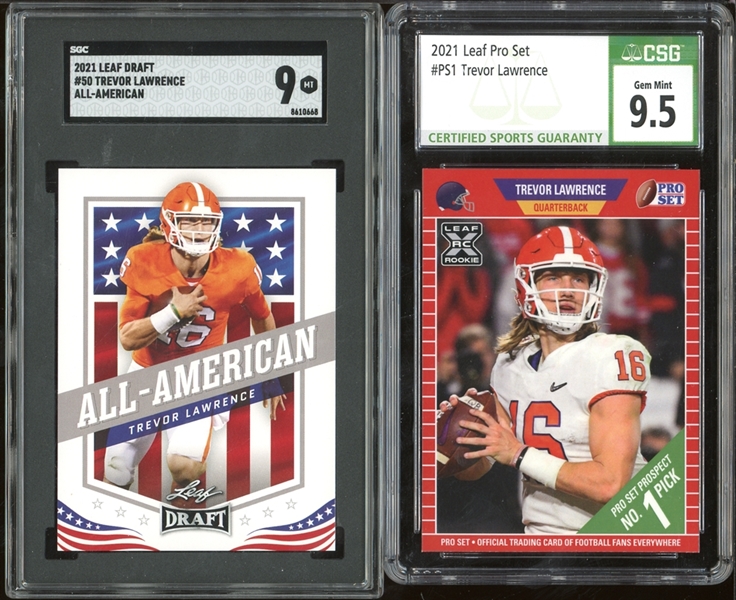 2021 Trevor Lawrence Graded Lot Of 2