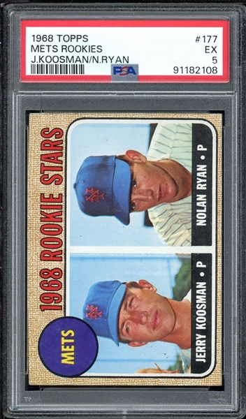 1968 Topps #177 Koosman/Ryan PSA 5 EX