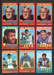 1971 Topps Football Partial Set 152/263 With 3 Bradshaw Rookies Stars HOFers Duplicates