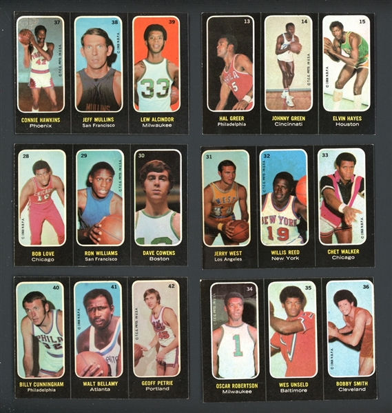 1971 Topps Basketball Stickers Lot Of 15