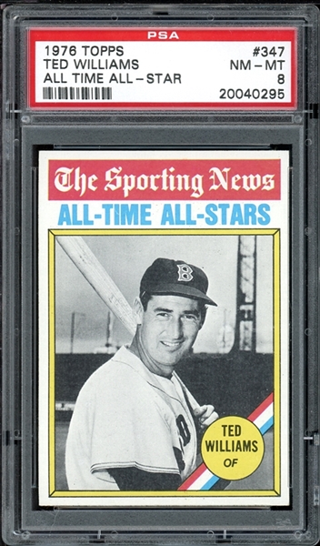 1976 Topps #347 Ted Williams All Time All-Star PSA 8 NM-MT