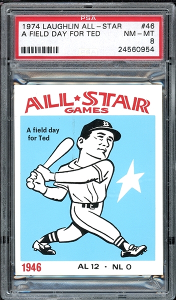 1974 Laughlin All-Star #46 A Field Day For Ted PSA 8 NM-MT