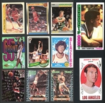 1970s-90s Basketball Shoebox Lot With Jordan Rookie Sticker