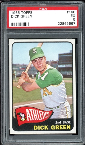 1965 Topps #168 Dick Green PSA 5 EX