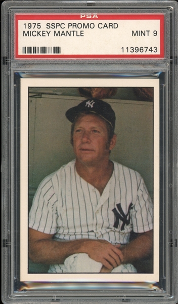 1975 SSPC Promo Card Mickey Mantle PSA 9 MINT