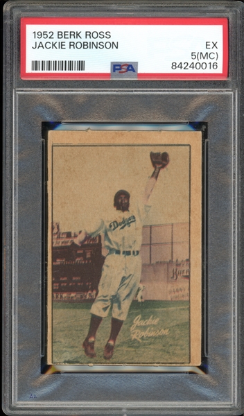 1952 Berk Ross Jackie Robinson PSA 5 (MC) EX