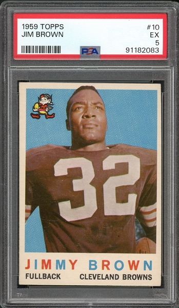 1959 Topps #10 Jim Brown PSA 5 EX