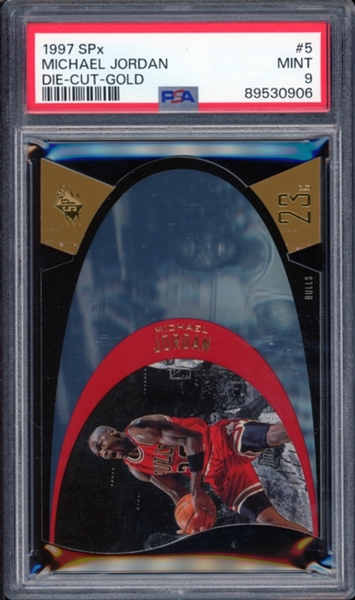 1997 SPx Die-Cut-Gold #5 Michael Jordan PSA 9 MINT