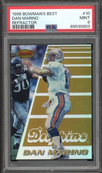 1996 Bowmans Best Refractor #10 Dan Marino PSA 9 MINT