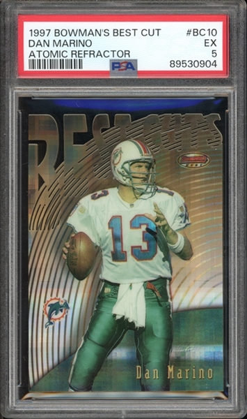 1997 Bowmans Best Cut Atomic Refractor #BC10 Dan Marino PSA 5 EX