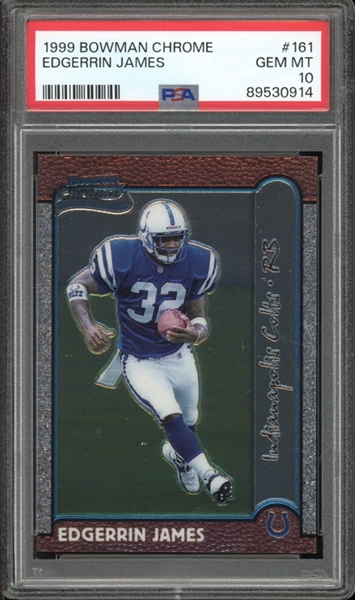 1999 Bowman Chrome #161 Edgerrin James PSA 10 GEM MINT