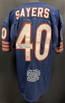 Gale Sayers Signed Stat Jersey Upper Deck Authenticated 