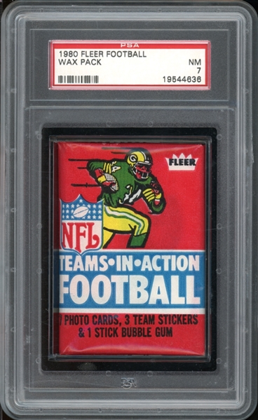 1980 Fleer Football Wax Pack PSA 7 NM