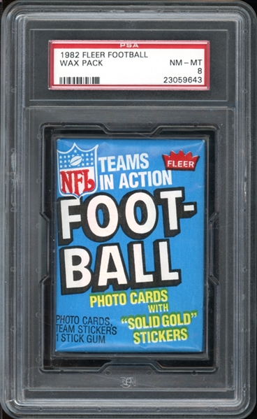 1982 Fleer Football Wax Pack PSA 8 NM-MT