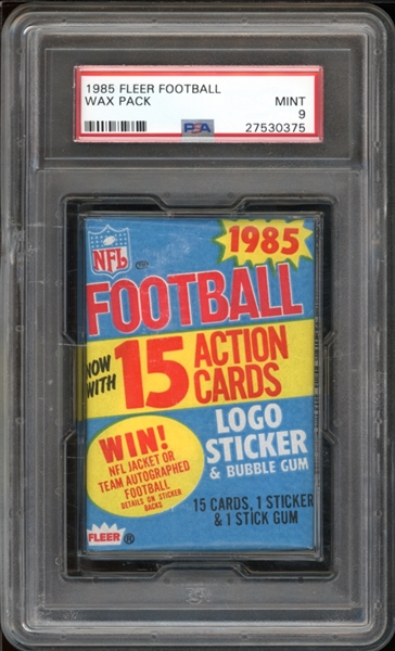 1985 Fleer Football Wax Pack PSA 9 MINT