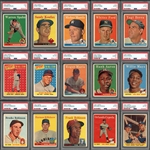 1958 Topps Near Complete Set (465/494) With PSA Graded