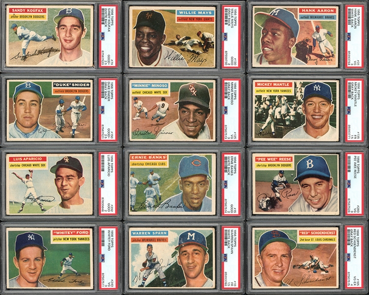 1956 Topps Near Complete Set (321/340) With PSA Graded