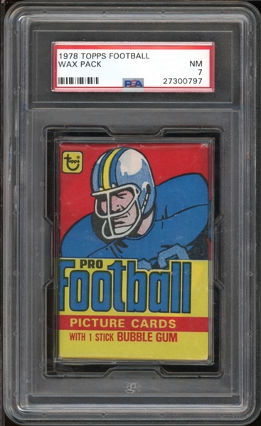 1978 Topps Football Wax Pack PSA 7 NM