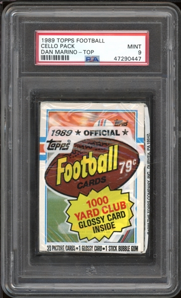 1989 Topps Football Cello Pack Dan Marino - Top PSA 9 MINT