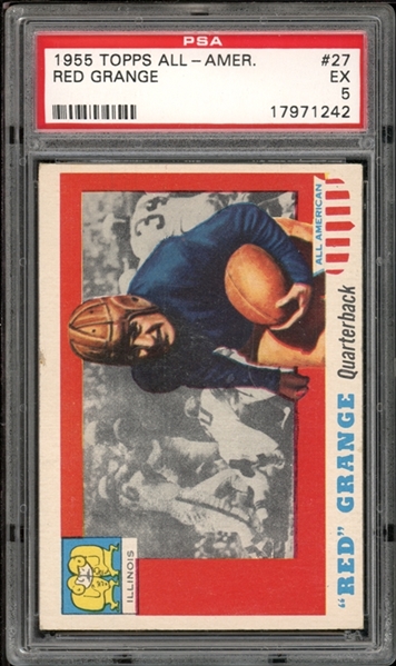 1955 Topps All-American #27 Red Grange PSA 5 EX