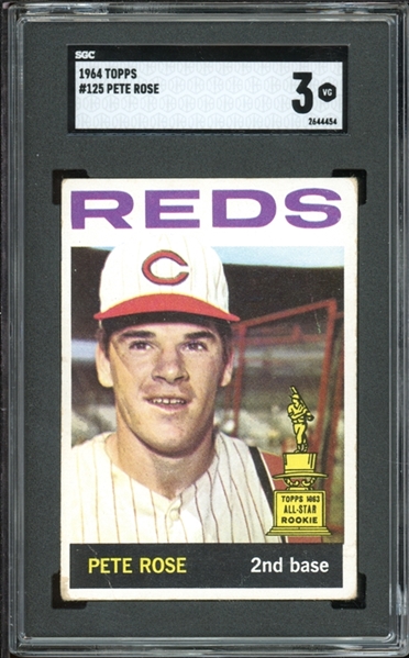 1964 Topps #125 Pete Rose SGC 3 VG