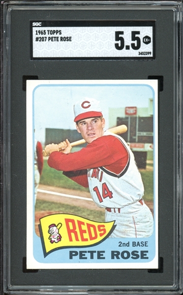 1965 Topps #207 Pete Rose SGC 5.5 EX+