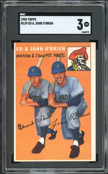 1954 Topps #139 Ed & John OBrien SGC 3 VG