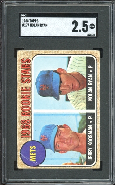 1968 Topps #177 Nolan Ryan SGC 2.5 GD+